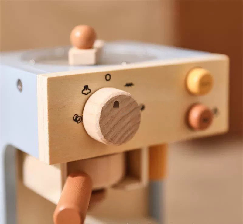 Wooden Coffee Maker Detail View 2