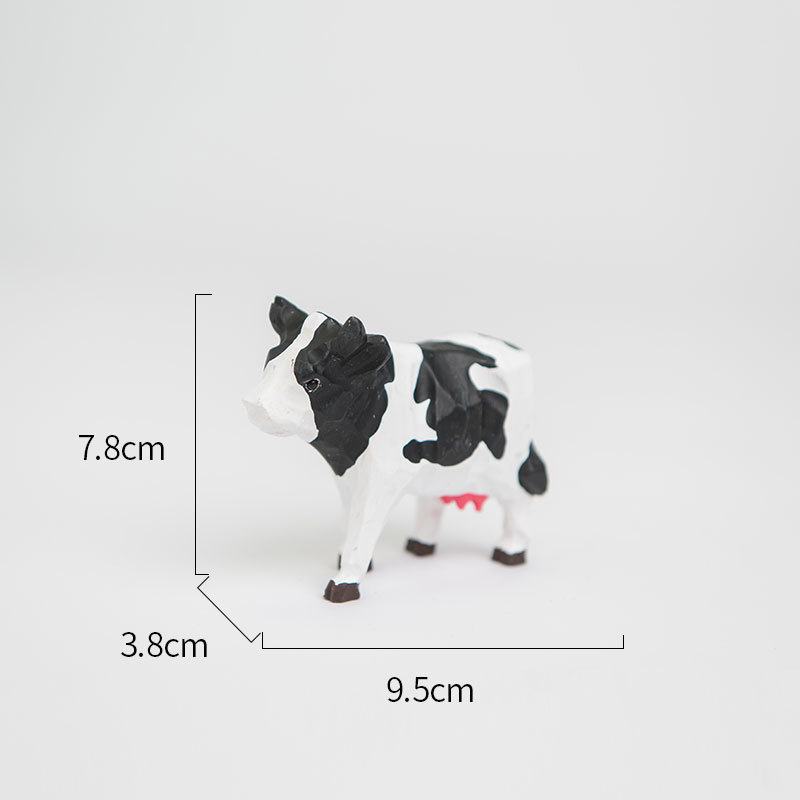 Children's Wooden Sheep Toy Animal Wooden Sheep Decorations Cartoon Animal Diy Simulated Miniature Figurines