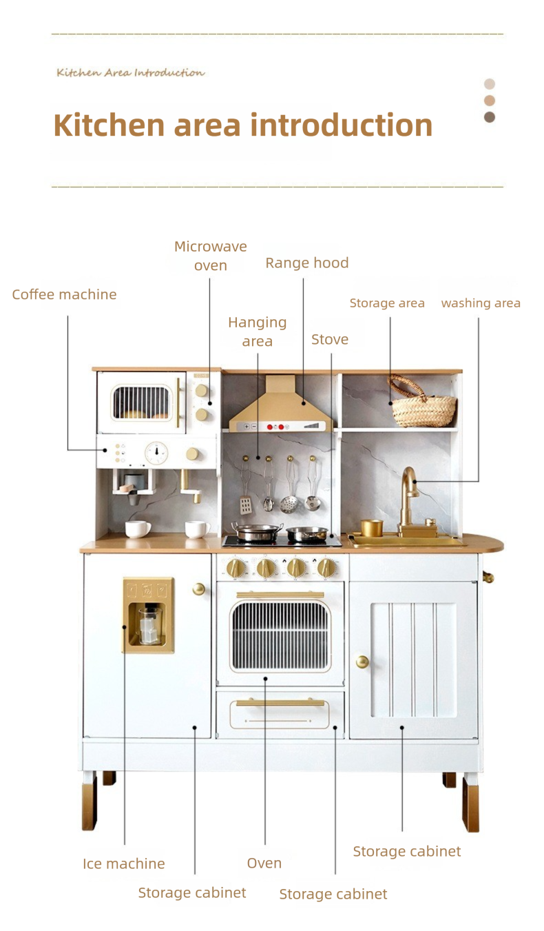 Wooden Play Kitchen details 3
