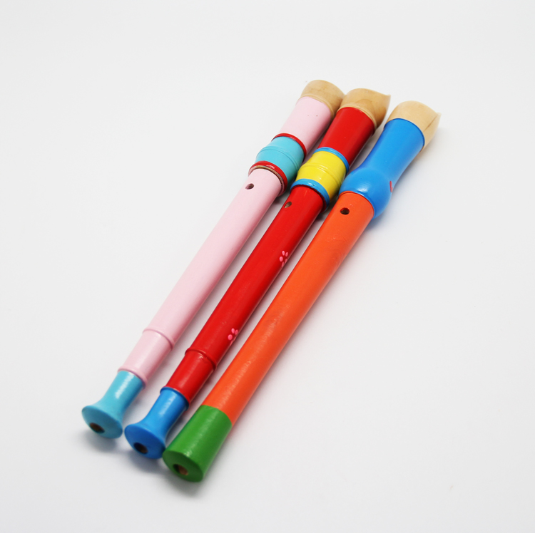 Flute Musical Instrument Toy 8 Hole Open Hole Colorful Wooden Kids 3+ Opp Bag Bee Technology C Tone Combo Set Offered