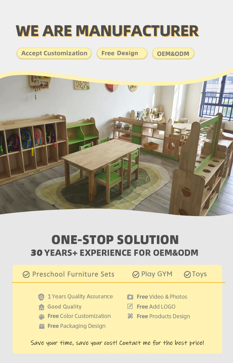 Daycare Center Preschool Furniture Sets Kindergarten Classroom Wooden Furniture Tables Chairs Set