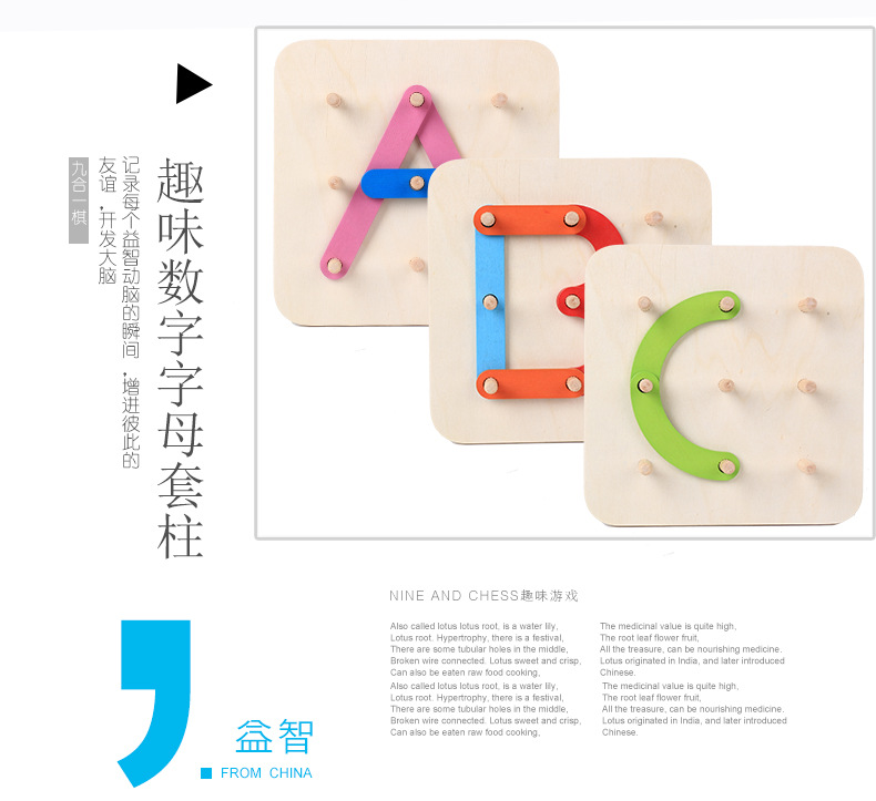 Montessori Wooden Pillar Shape Matcher
