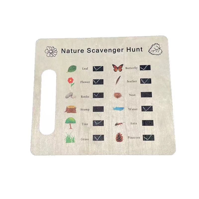 Tailai Wooden Treasure Hunt Nature Exploration Outdoor Learning Activity Toy for Early Education and Parent-Child Interaction