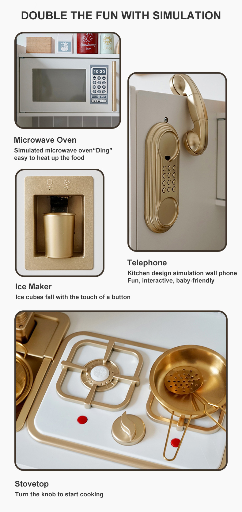 Wooden Kitchen Toy Details 10
