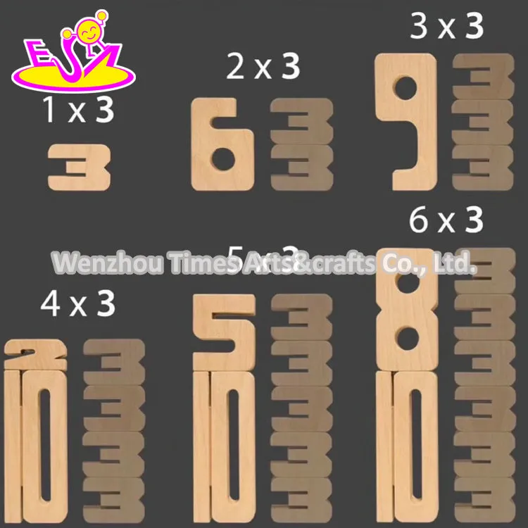 2021 Wholesale Kids Wooden Number Building Blocks with Box W13A238