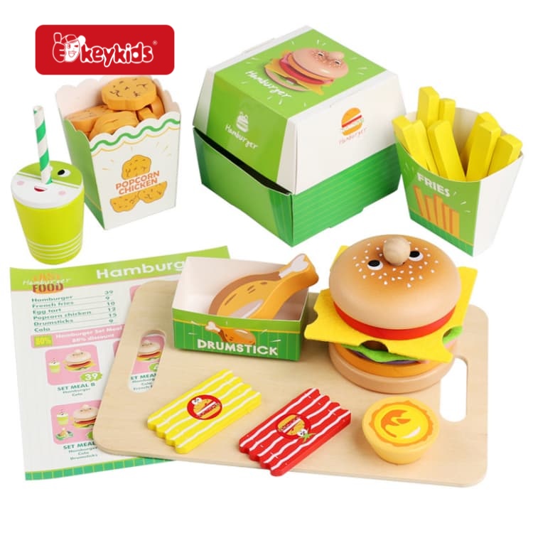 2026 New Wooden Sandwich Stacking Toy Pretend Play Food Montessori Educational Toy for Kids W10L220