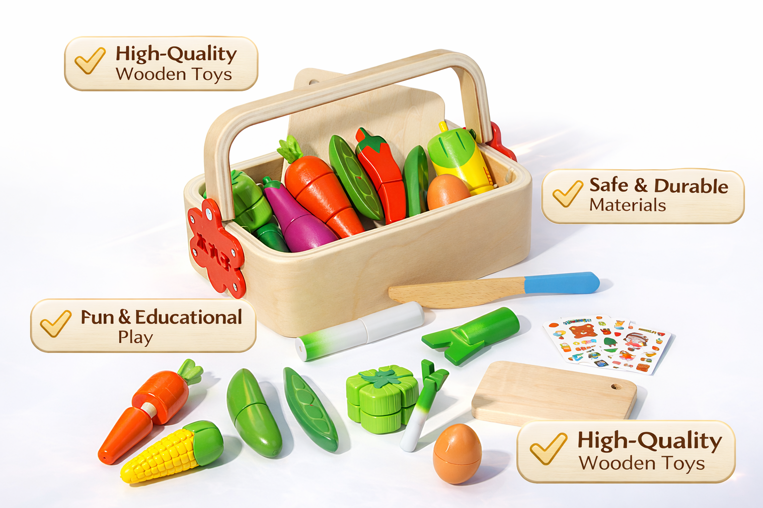 Fun Montessori Wooden Children's Educational Toys Kids Learning Toys for Indoor Preschool Play