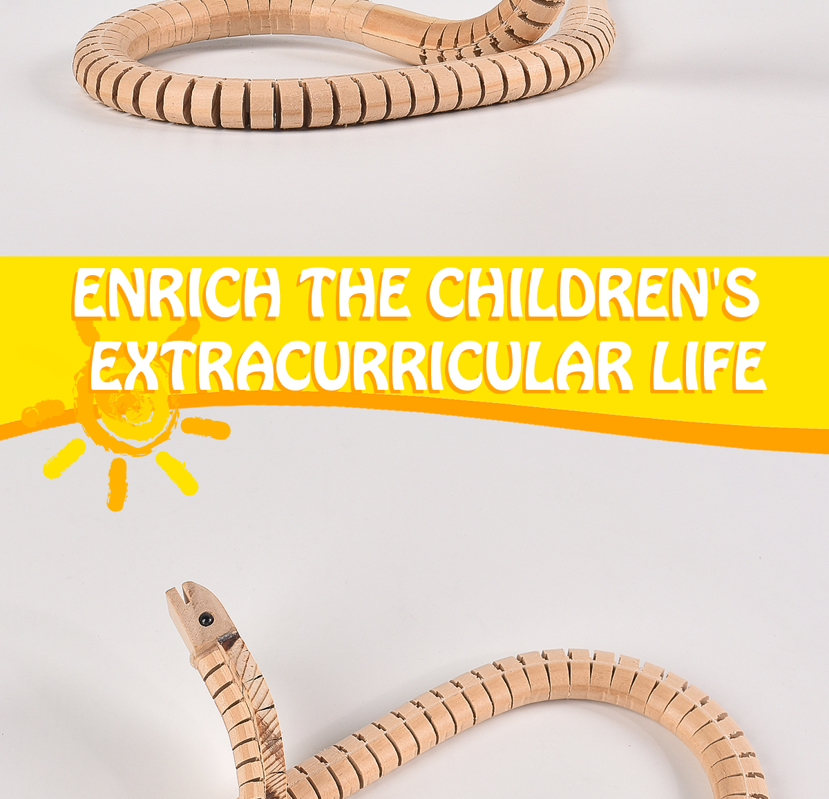Wooden Toy Swing Snake Detail