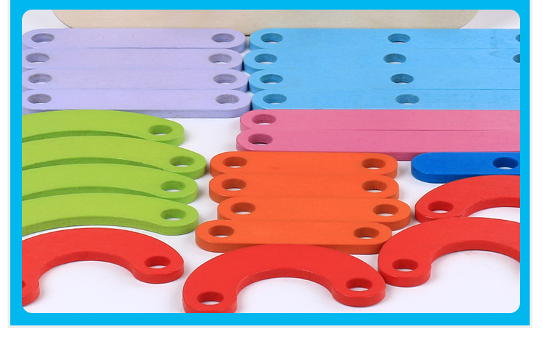 Montessori Wooden Pillar Toy Construction Blocks