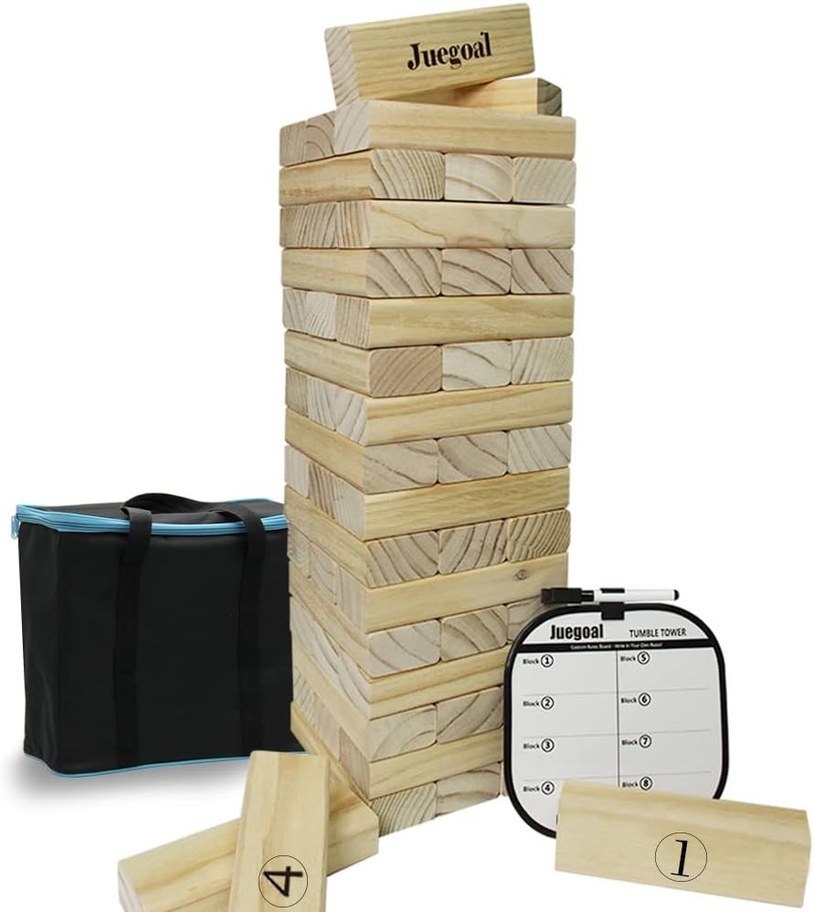 Wooden Tower Stacking Building Blocks Wooden Building Blocks Wooden Tower Building Game Wooden Blocks
