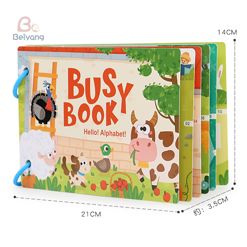 Toddler Quiet Book Early Learning Activities Puzzle Paste Matching Game Toy Kids Educational Magic Tape Wooden Busy Books Toys