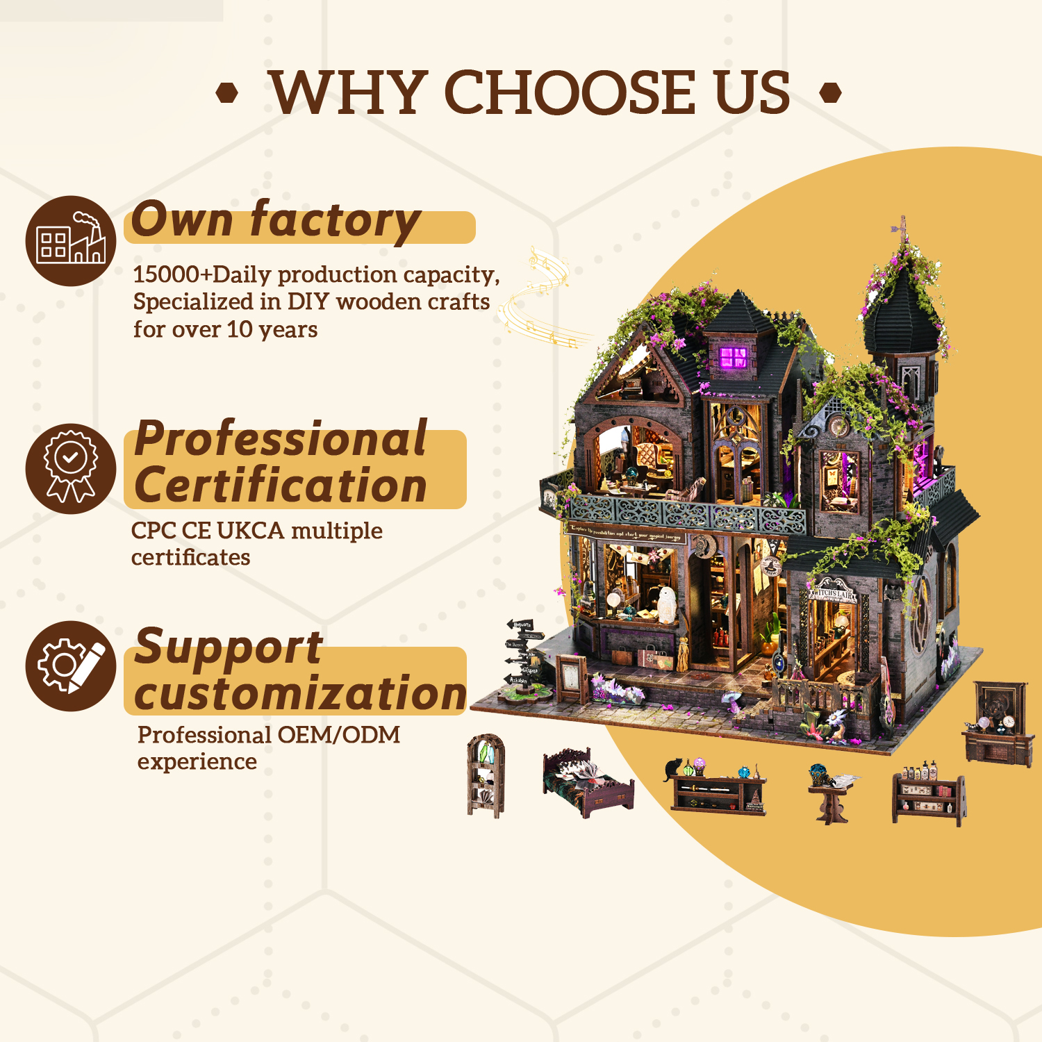 Qlychee Custom 3D Wooden Car Camper Truck Puzzle DIY Assembly Vehicle Model, Educational Brain Teaser Toy for Adult Manufacture