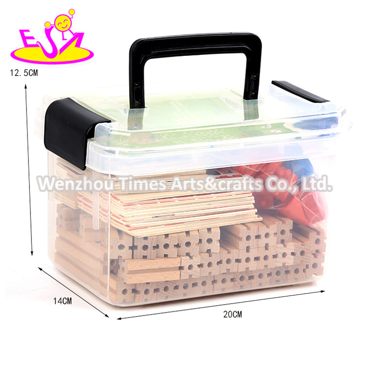 2020 New Arrival 180PCS Preschool Kids Wooden Building Blocks for Kids W13A207