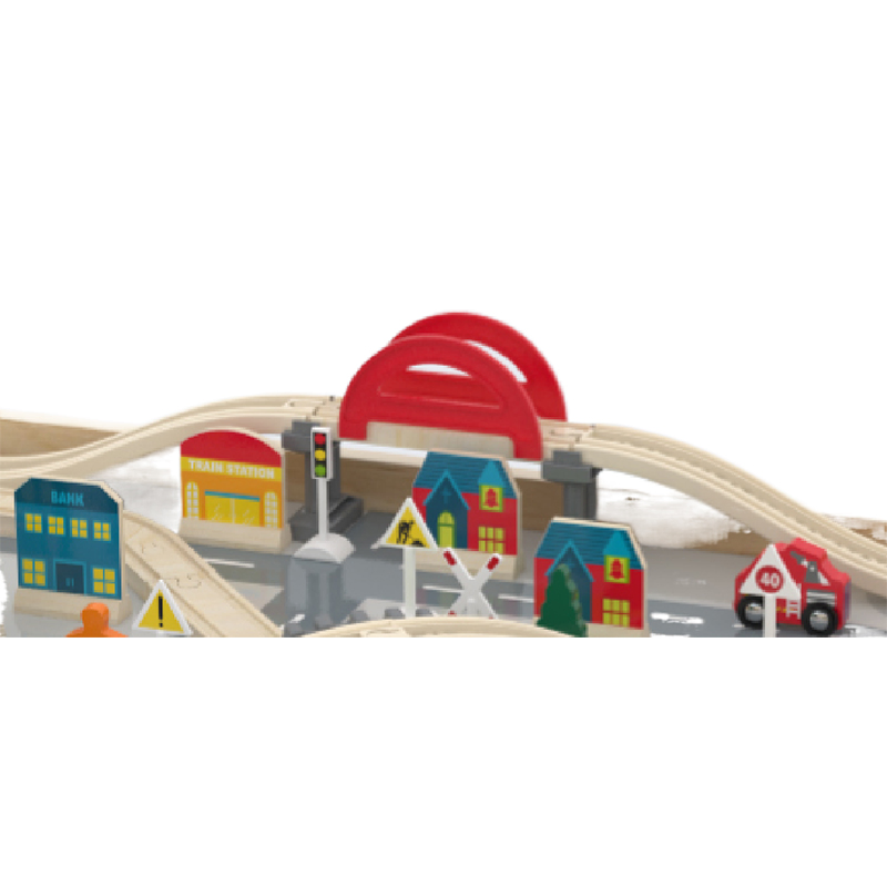 Wooden Train Track Play Table Customized Educational Railway Table Set for Kids