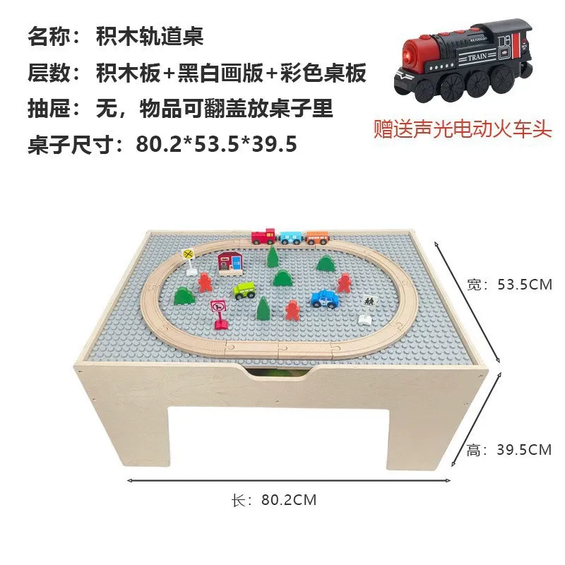 Wholesale Christmas Kids Wooden Railway Electric Toy Model Mini Train Set