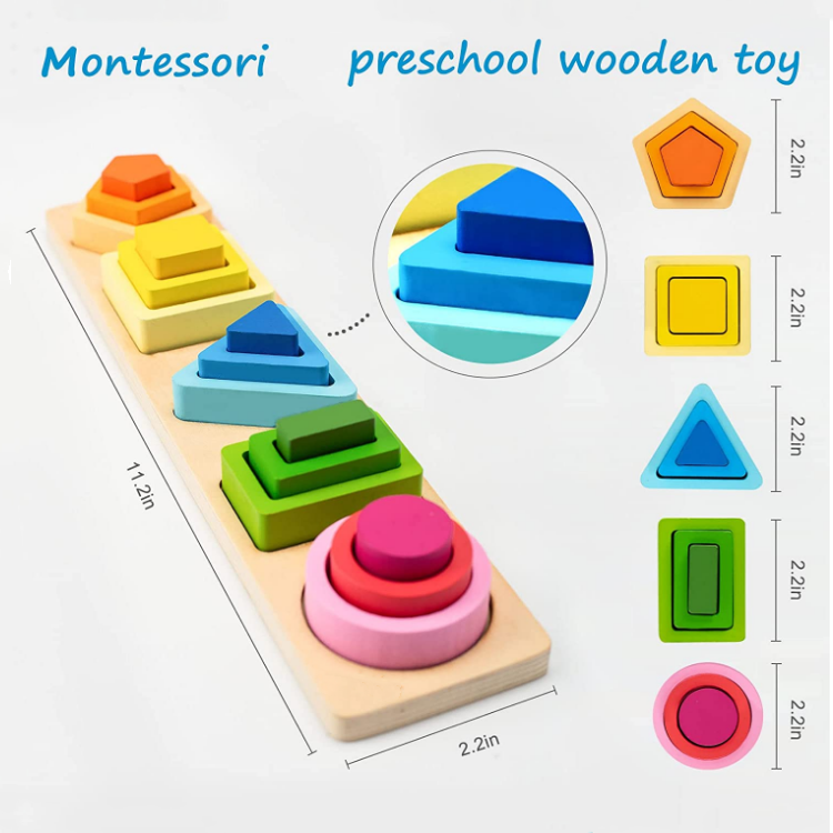 Hot Sale Sorting Stacking Toys Educational Toys Wooden Montessori