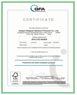 Product quality compliance certificate
