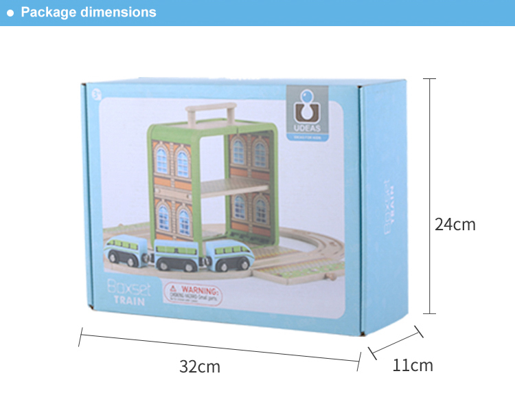 UDEAS Children Building Wooden DIY Craft Train Model Toy Kit