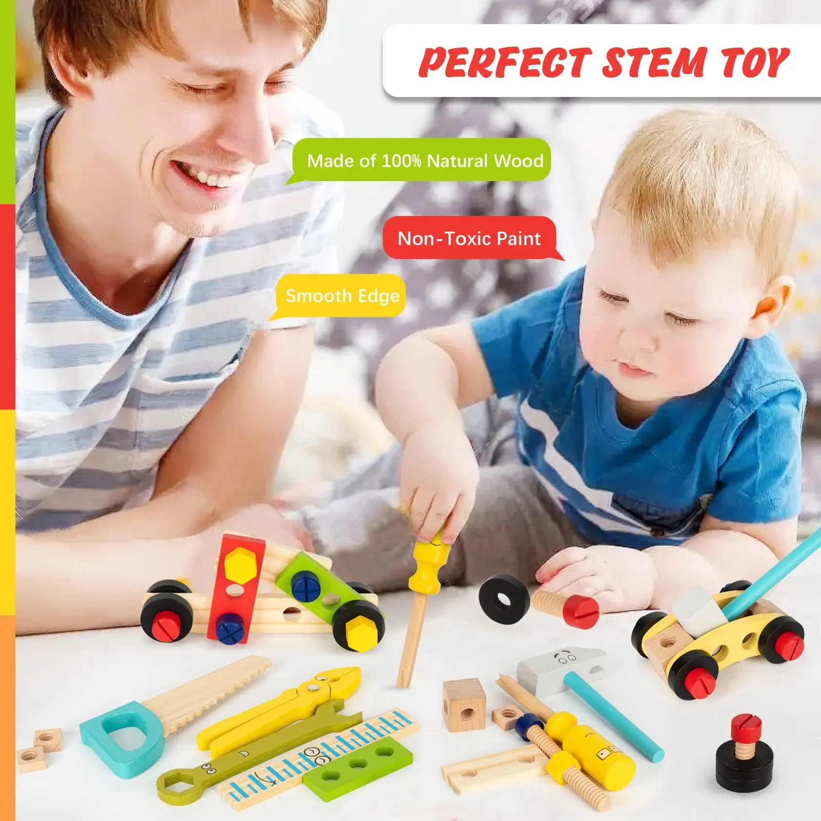Children's Educational Wooden Workbench & Tools Kit Wholesale Pretend Game Construction Toys