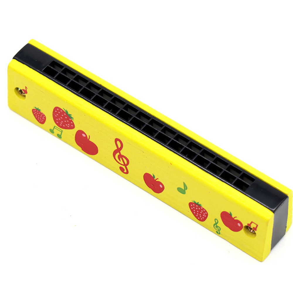 High Quality Wooden Harmonica for Kids Educational Mouth Organ Sound Toy Chromatic Pronunciation Method