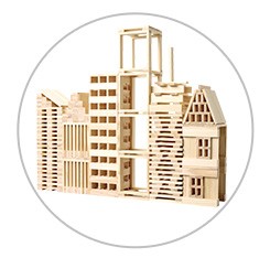 Wooden building blocks