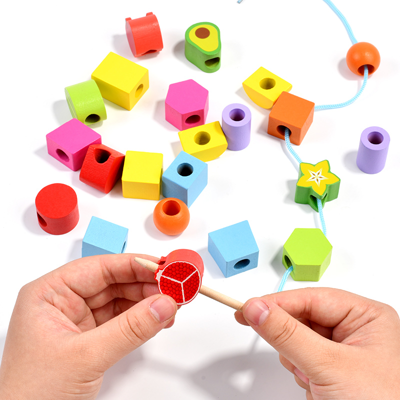 Montessori Shape Sorter Hand Eye Coordination Training Color Recognition Stacking Sorting Wooden Toy for Kids 3-7