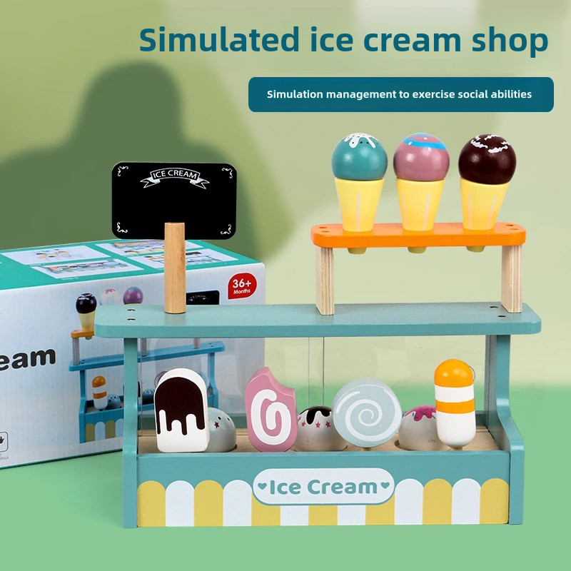 2025 Wholesale Wooden Funny Pretend Play Preschool Toys Montessori Wooden Sets Kids Kitchen Toy for Children DIY Food for Kids