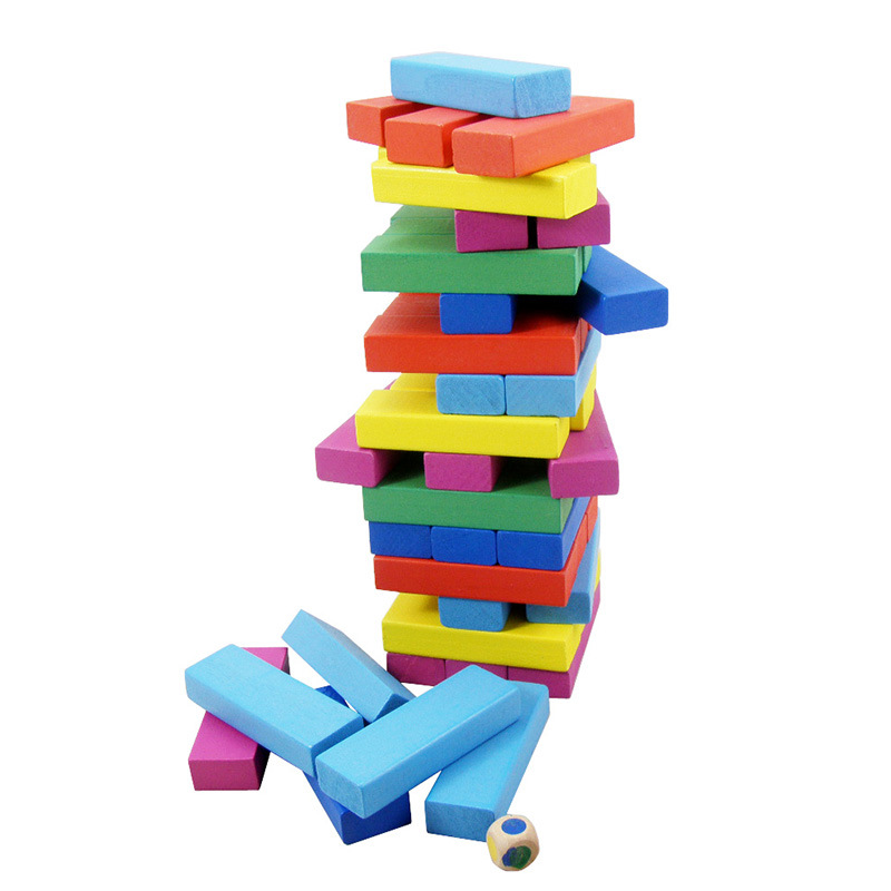 Children's Educational Wood Boxes Stacked Building Blocks Stacked High Early Education Building Blocks Puzzle Blocks