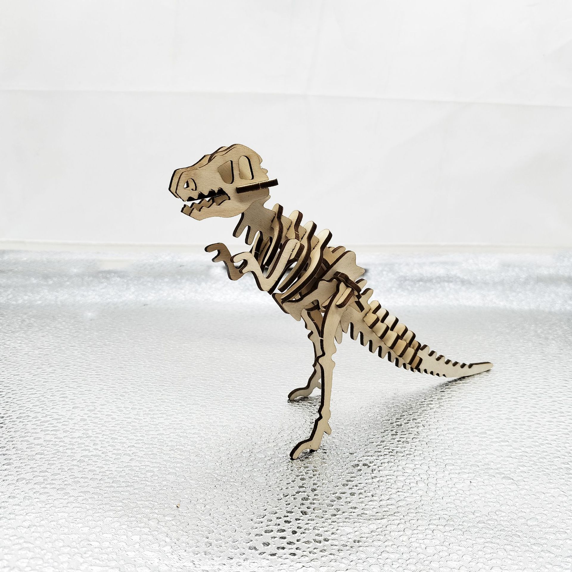 Meicanxiong Dinosaur Tyrannosaurus Rex Wooden 3D Puzzle Beginner-Friendly Children's Educational Toy DIY Activity Realistic