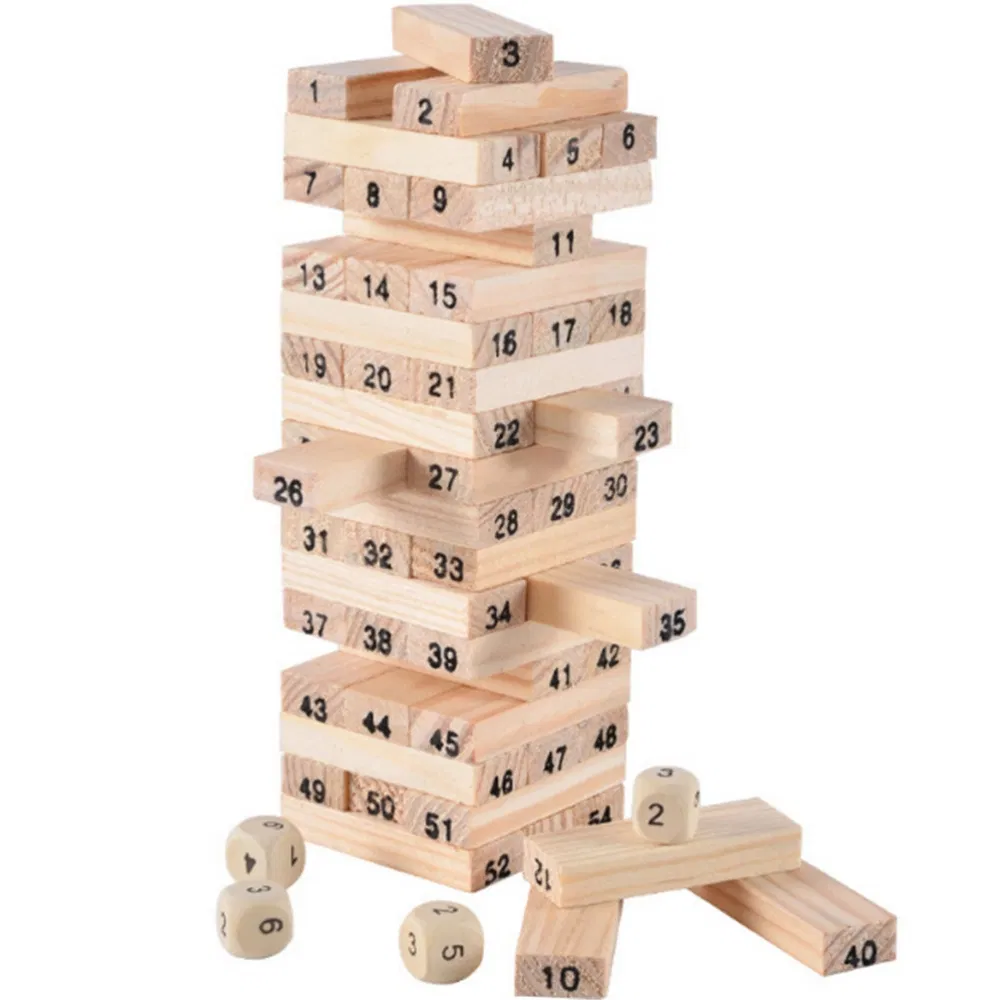 Wooden Toy Gift Set Developmental Construction Natural Building Blocks