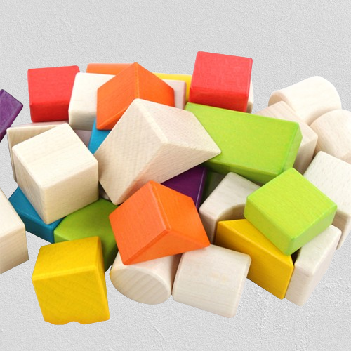 High Quality Eco-Friendly Wooden Building Blocks with Wooden Box Block Toys