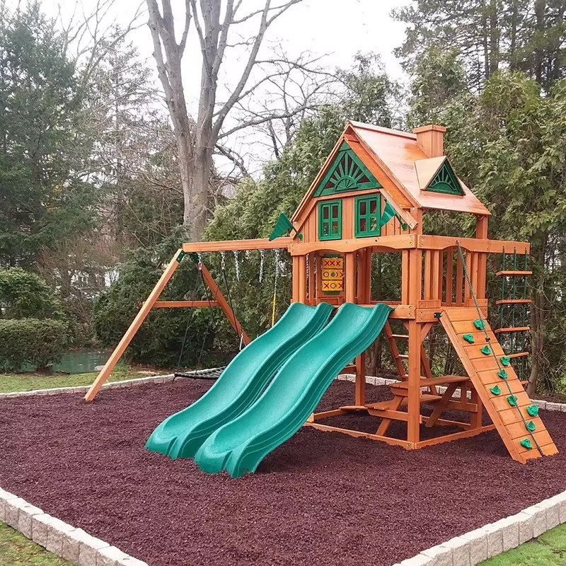 Good Price Kids Playground Outdoor Wood Swing Sets for Children Play Set Wooden