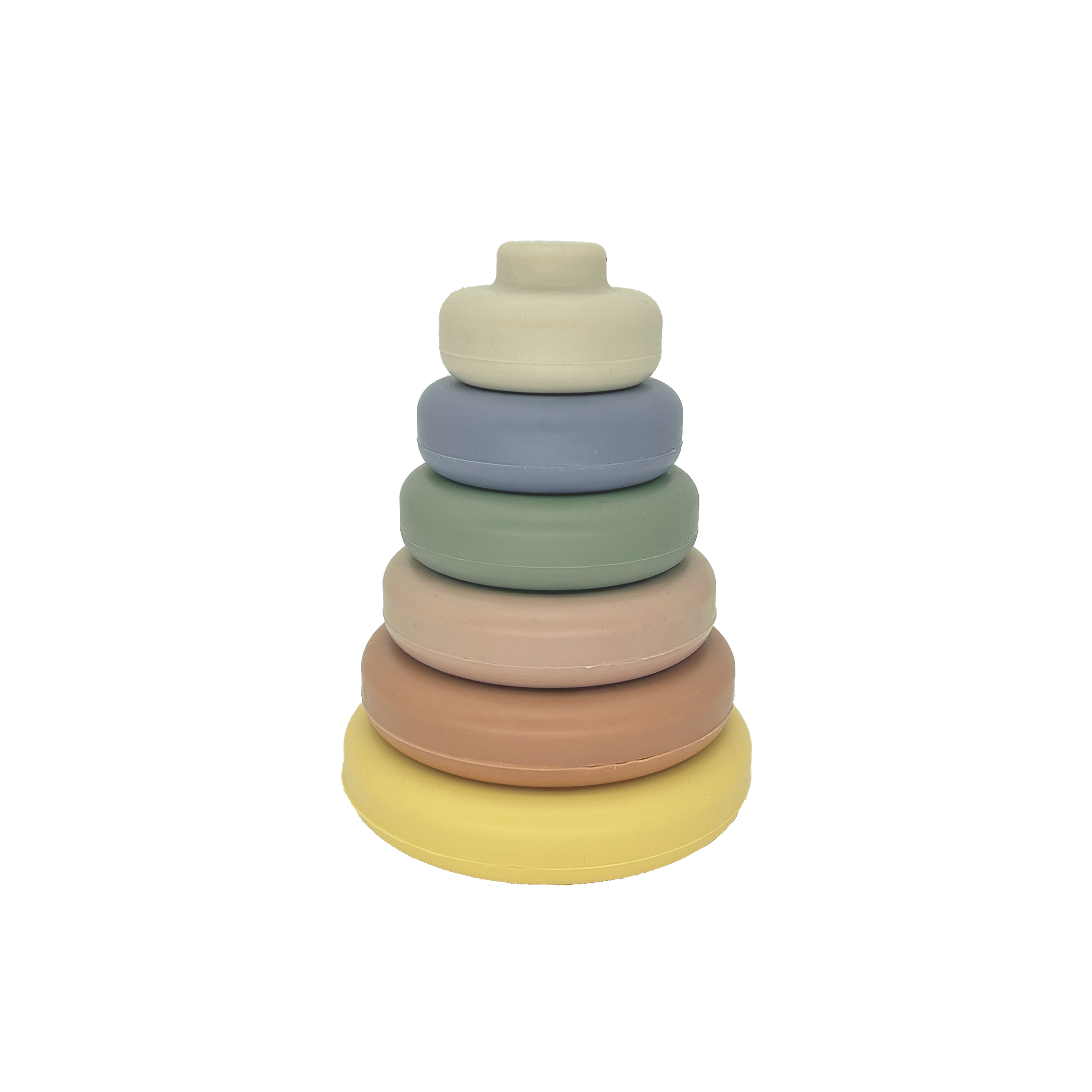 Free Food Grade Eco Friendly Silicone Stack Baby Toy Geometry Teether Silicone Stacking Cups