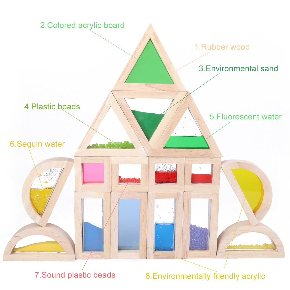 Wooden Building Blocks Play Display