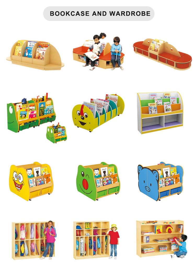 Kids Center Classroom Wooden Cabinets