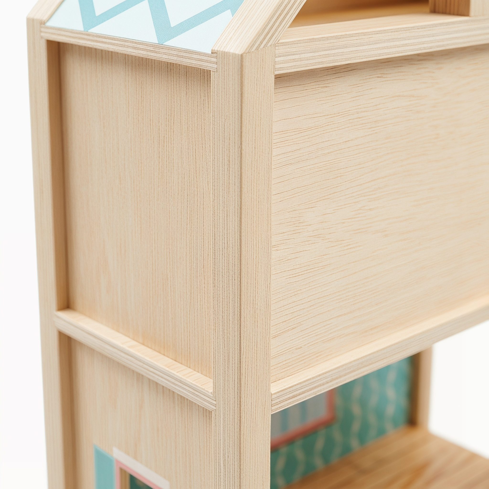 Wooden 4-layers Open Dollhouse Toy with Themed Interior Decoration Kids Pretend Play Role-Playing Toy for Toddlers