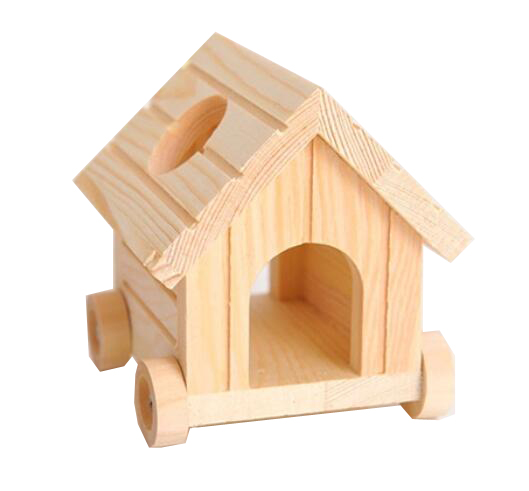 Eco-Friendly Bamboo &amp; Wood 4-Wheel Cartoon Shape Small Car Toys