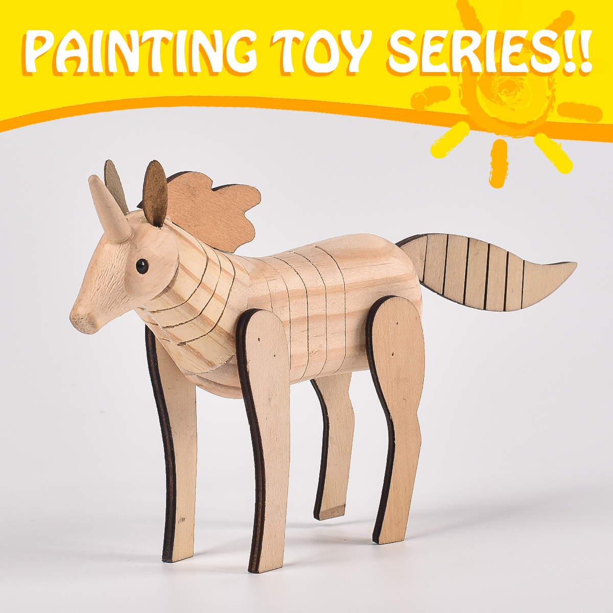 Promotion Gift Handmade Wooden Horse Toy Delicate Craft Wood Carving Animal Figures