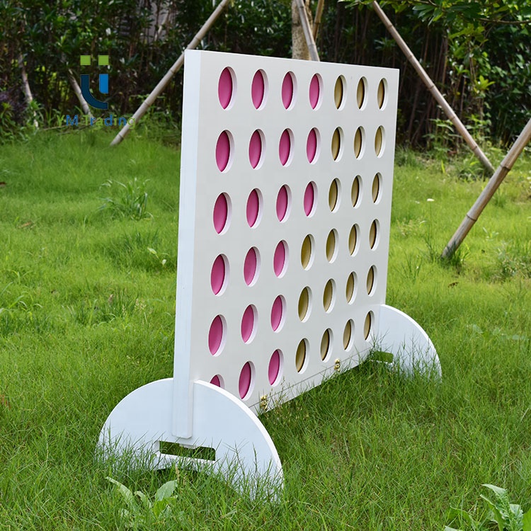 Garden Classic Four in a Row Giant Size 2/3/4 Feet Large Wooden Connect 4 Outdoor Game