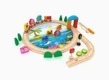 New Fashion 120PCS Wooden Train Set for Kids and Children