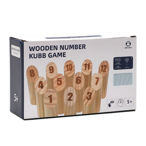 Children Wooden Toy Finnish Collision Column Digital Throwing Game Outdoor Eco-friendly Wooden Toy