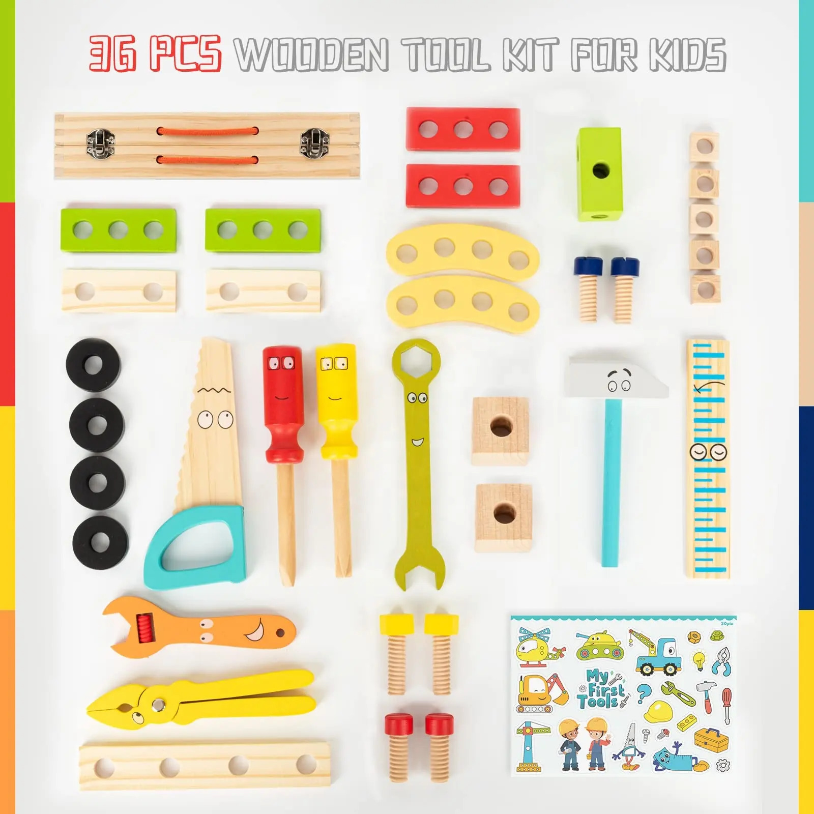 Children's Educational Wooden Workbench & Tools Kit Wholesale Pretend Game Construction Toys