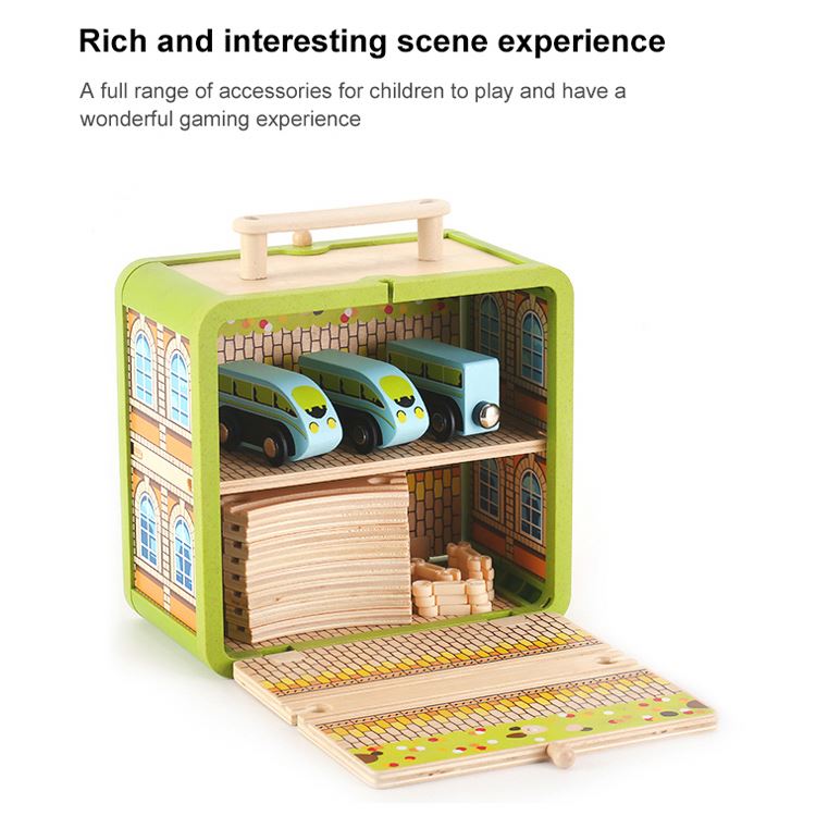 UDEAS Children Building Wooden DIY Craft Train Model Toy Kit