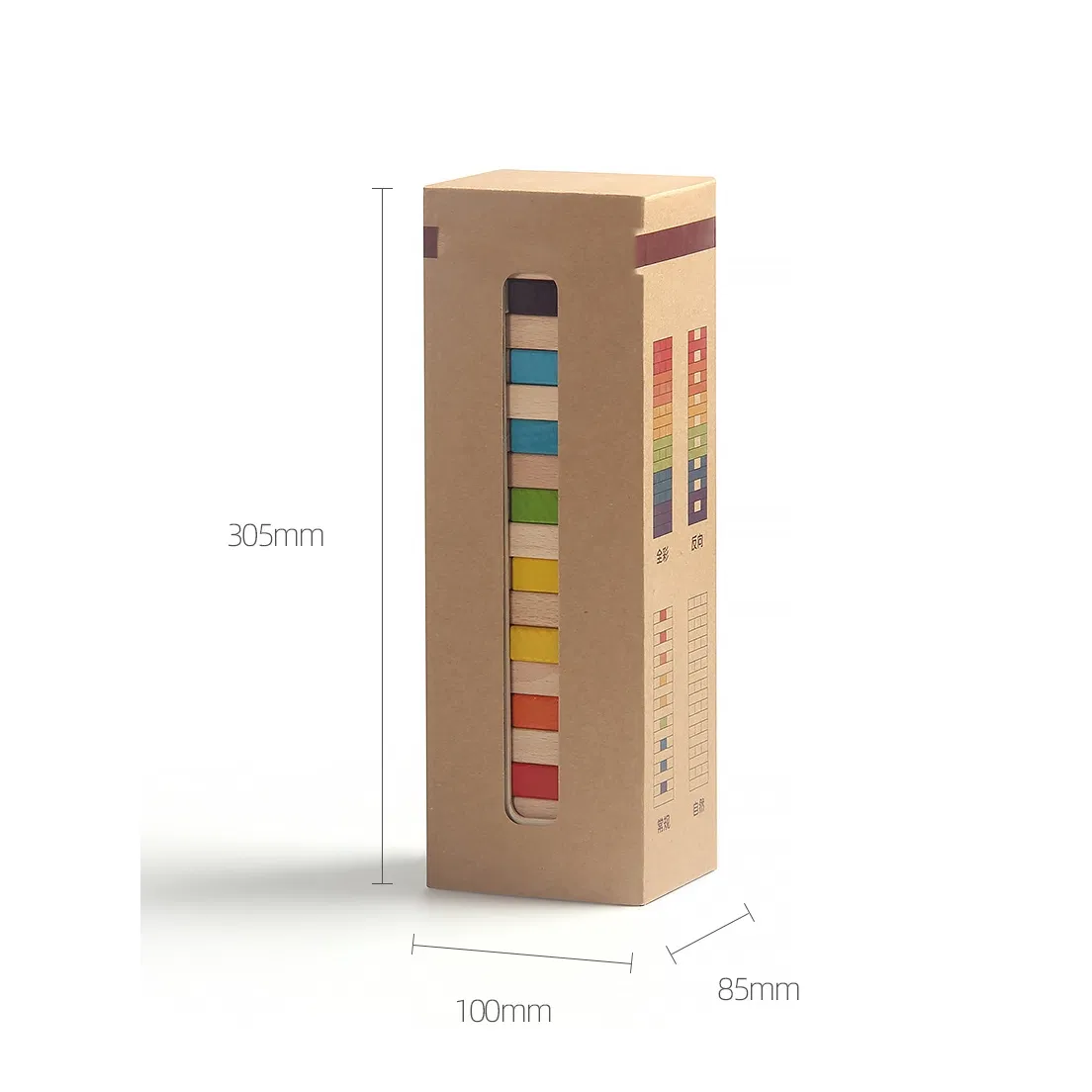 Colored Durable Craft Wooden Blocks DIY Style Building Creative Play Gift Wall Signage and Wooden Box for Children and Adults