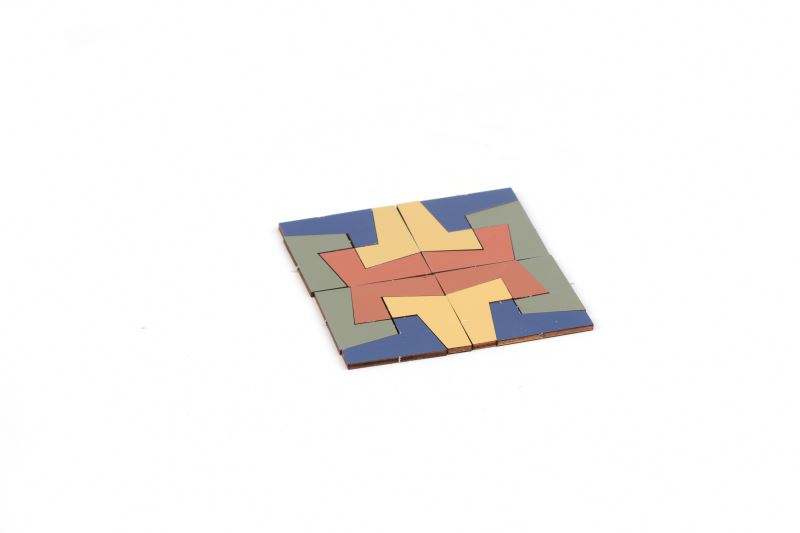 Children Baby Educational DIY Toy Wooden 3D Match Game Jigsaw Puzzle for 3+ Years <50 Pieces Color Box