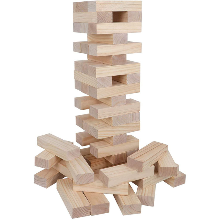 New Arrival Best Manufacturer Giant Stacking Blocks Set Backyard Lawn Yard Game Large Wooden Tumbling Timber