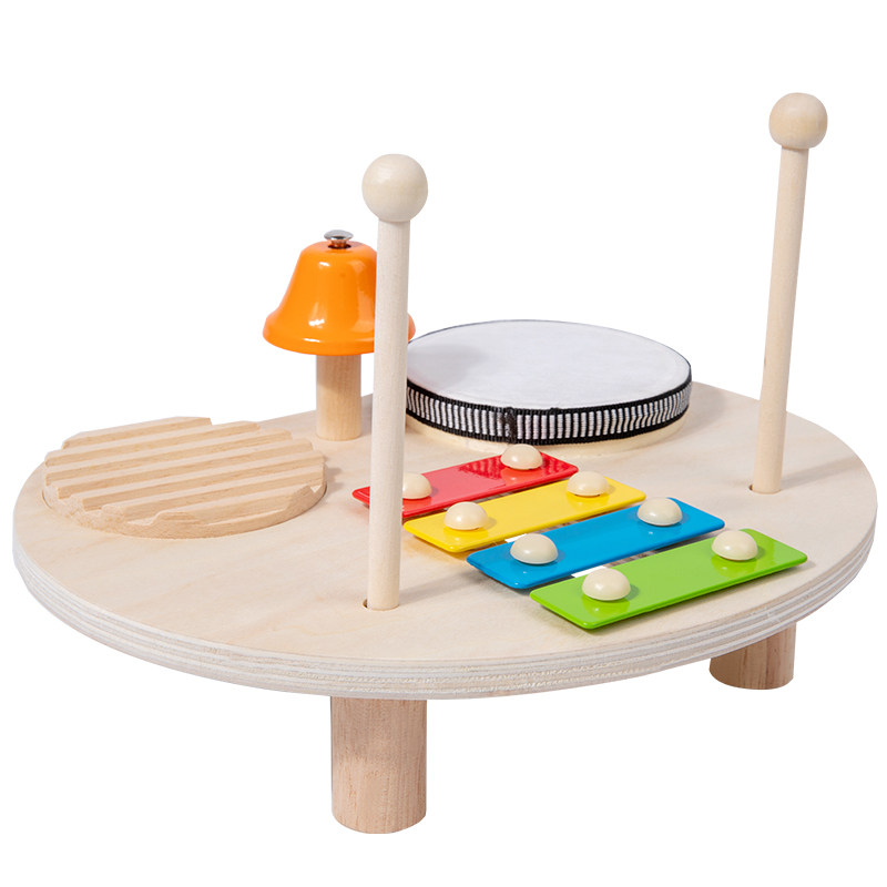 Kids Wooden Drum Kit, Musical Instruments for Toddlers, Educational Baby Drum Musical Toys for 3 4 5 Year Old Kids Boys Girls