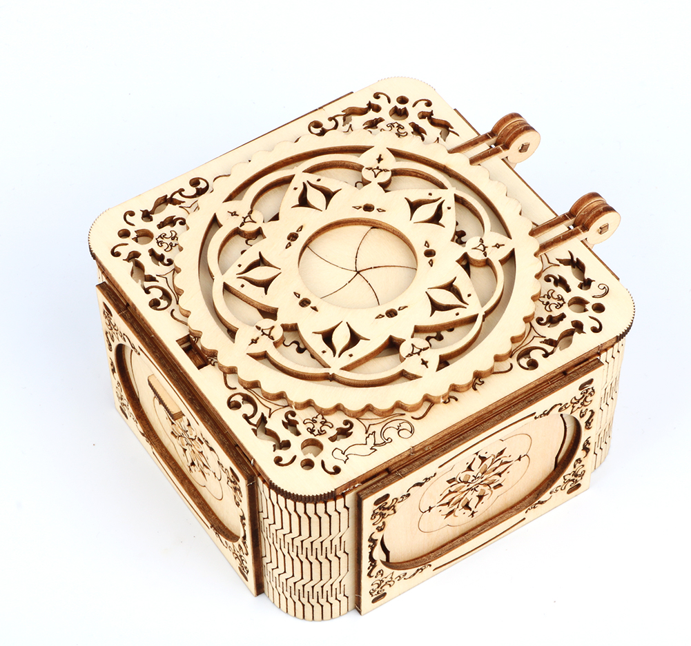 Custom 3D Wooden Puzzle Wooden Building Blocks Set Music Box DIY TOY STEM Learning Educational Toys for Boys Girls LT-YYH-21