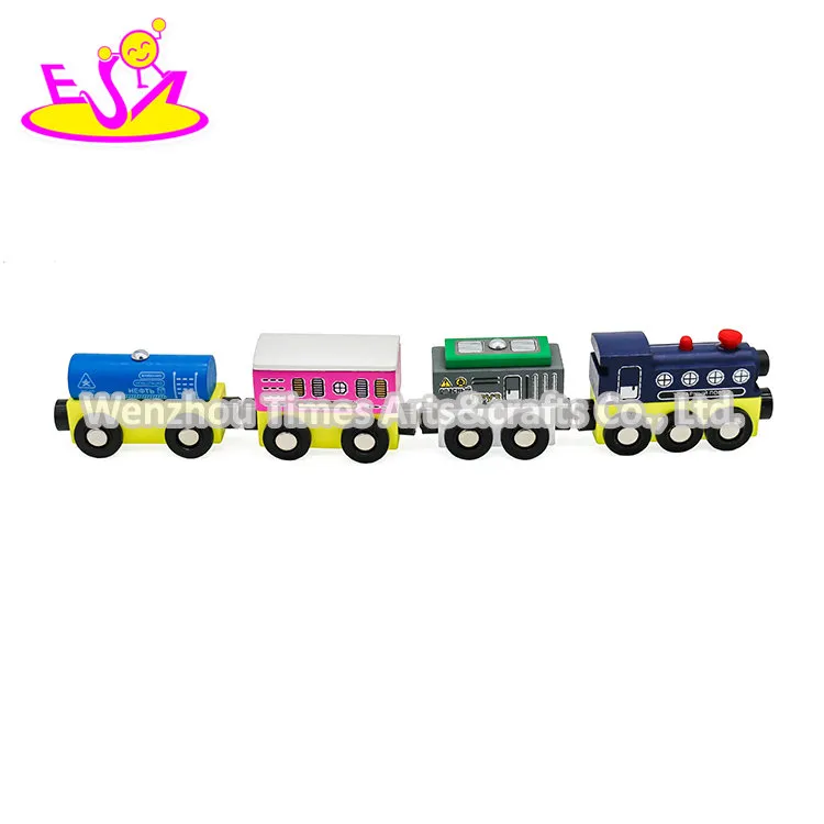 Wholesale Mini Wooden Magnetic Train Toy Set pieces