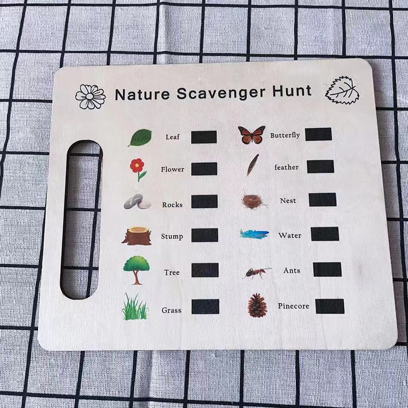Tailai Wooden Treasure Hunt Nature Exploration Outdoor Learning Activity Toy for Early Education and Parent-Child Interaction